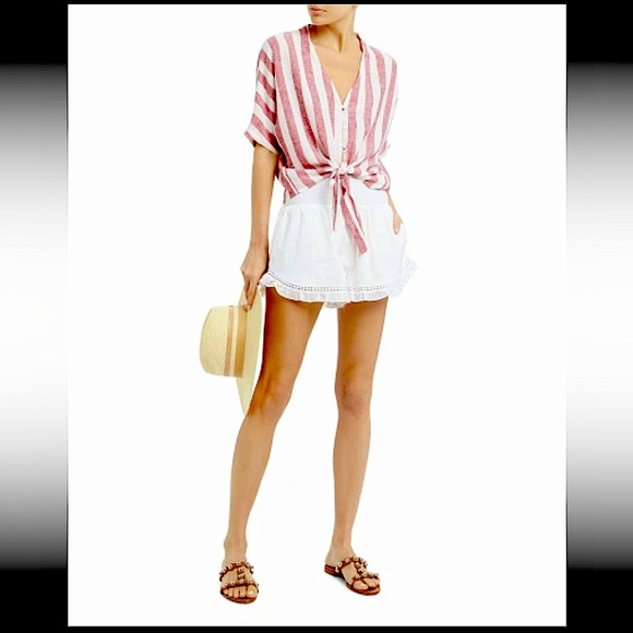 NWOT RAILS Thea Tie Front Button Up in Seville Stripe - Picture 11 of 15